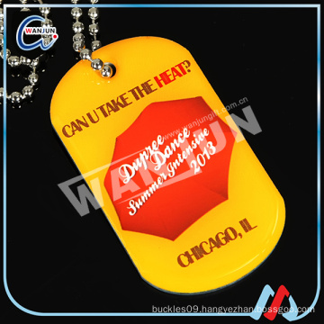 custom color printed dog tags in zinc alloy